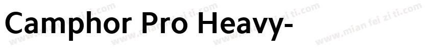 Camphor Pro Heavy字体转换